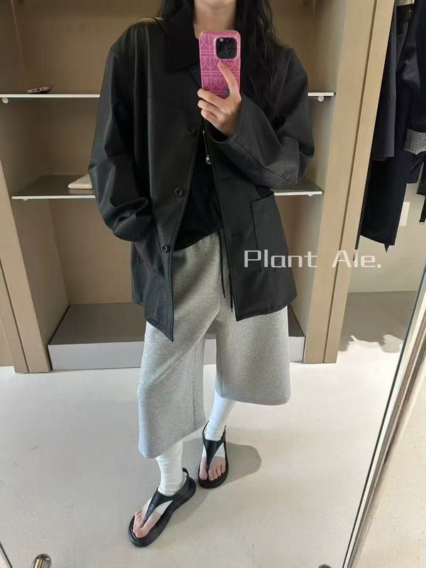 韩系高级感翻领中长款皮衣一2025秋季新款小众设计感外套女R8065|undefined