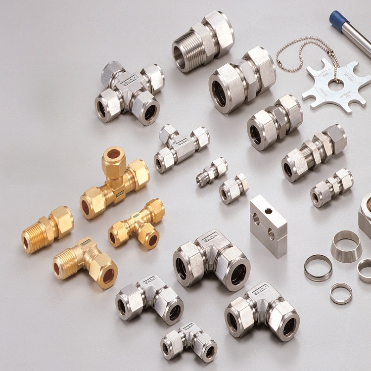 不锈钢1/4 in卡套转1/4 NPT接头韩国产