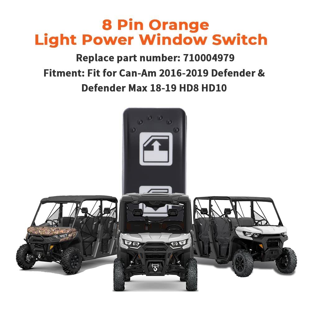 Coche yate interruptor a prueba de agua interruptor de la ventana eléctrica del conductor de la mano izquierda 8 aguja interruptor de elevación de la ventana del coche 12-24V