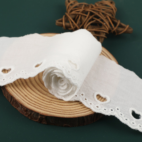 Heart-shaped hollow water-soluble lace embroidered barcode cotton lace Lolita lace accessories factory