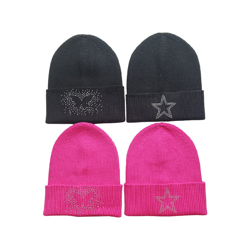 Shun Zun sombrero de punto de perforación en caliente que enreda sombrero de lana sombrero de Jersey para hombres y mujeres al aire libre a prueba de frío cálido sombrero frío invierno personalización