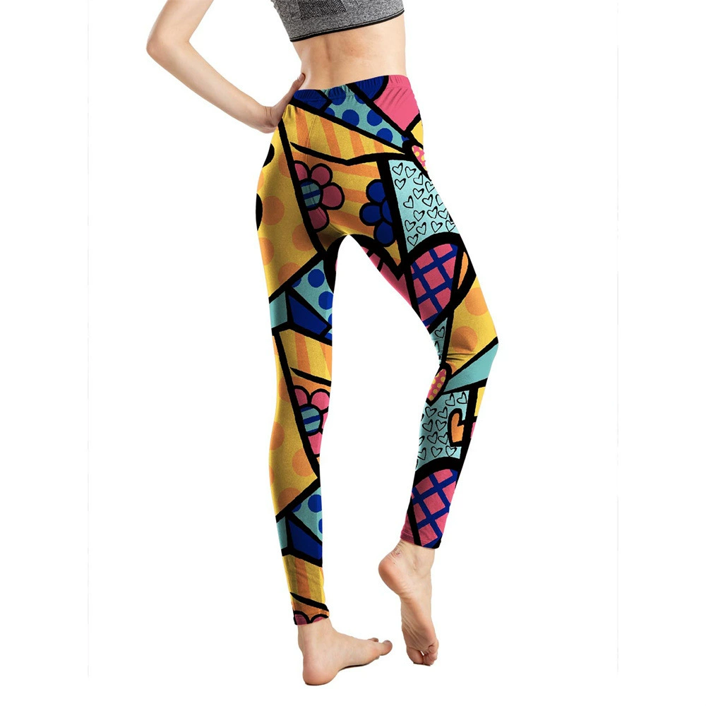 Л leggings из молочного шелка с принтом абстрактных букв, укорочённые брюки для женщин, цветы на ногах в европейском и американском стиле