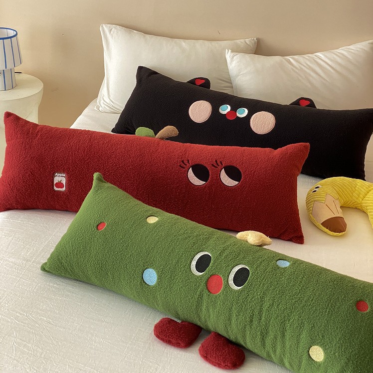 Bionic Wool Velvet Pillow, Autumn and Winter Pillow, Long Pillow, Warm Bedside Waist Pillow, Pregnant Woman Pillow, Leg Pillow