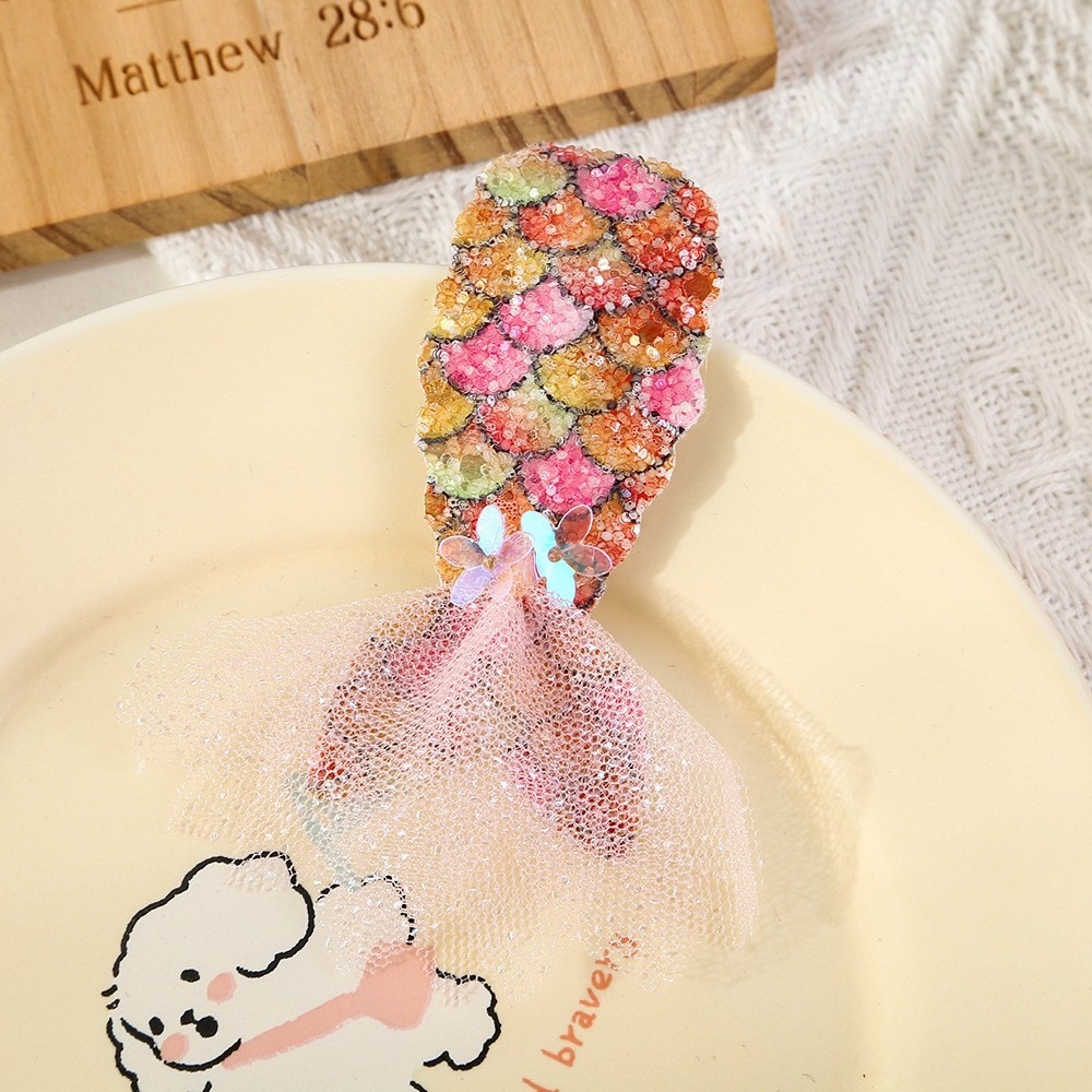 Niños mar clip de cabello cortado clip de cabello princesa sirena clip de cabello de niña lateral clip de cabello para bebés