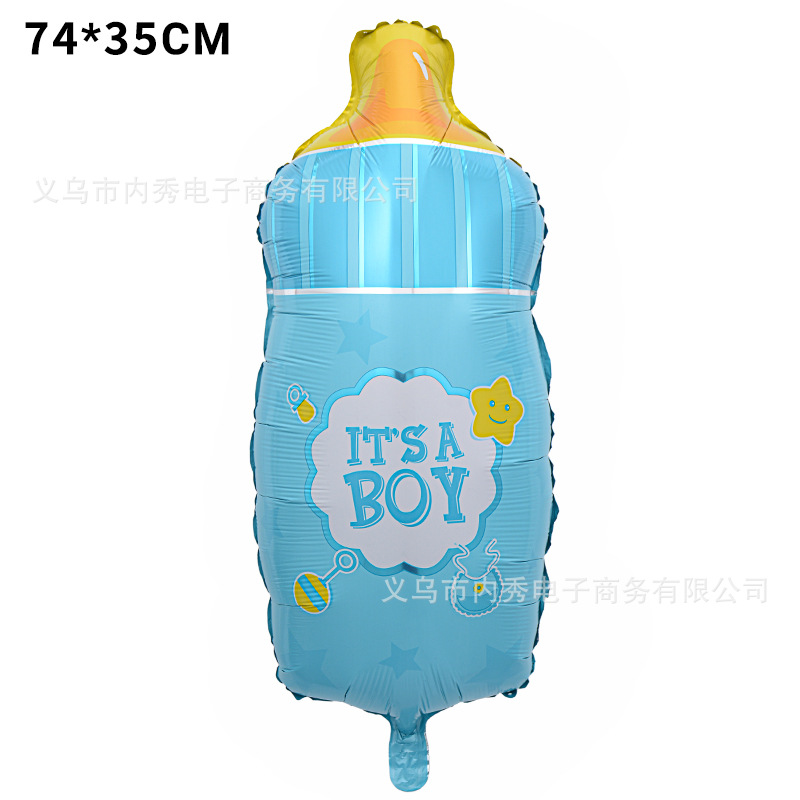 Chupete grande de forma especial bebé película de aluminio globo biberón diseño de cumpleaños del bebé decoración sexo revelar muñeca globo