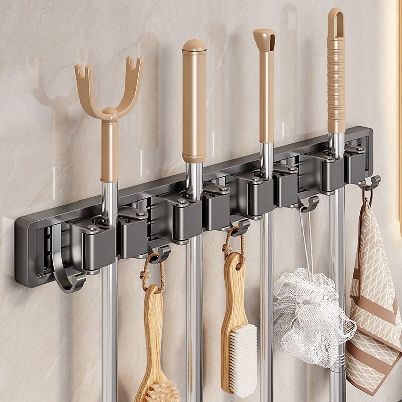 Mop Clip Wall Hanging Broom Mop Hook Artifact Punch-Free Toilet Storage Rack Buckle Mop Rack Mop Clip Wall Hanging Broom Mop Hook Artifact Punch-Free Toilet Storage Rack Buckle Mop Rack