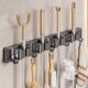 Mop Clip Wall Hanging Broom Mop Hook Artifact Punch-Free Toilet Storage Rack Buckle Mop Rack