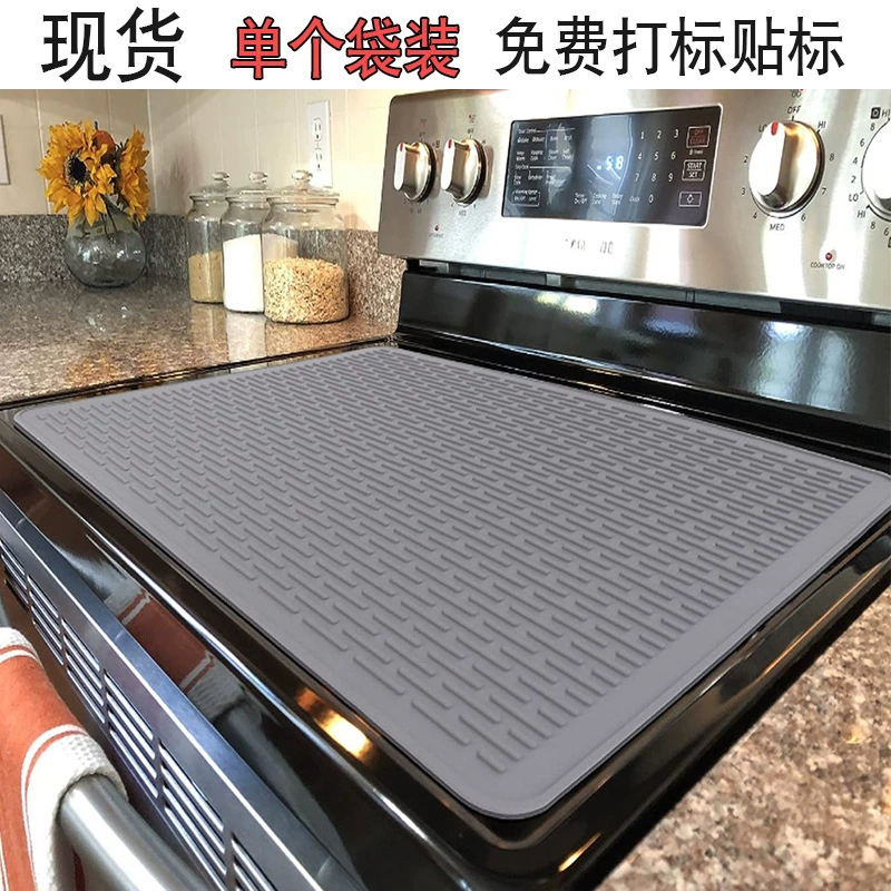 Силиконовый коврик для плиты, электрическая плита, защитный коврик, кухонная столешница, коврик для слива посуды, нескользящий коврик для плиты, теплоизоляция