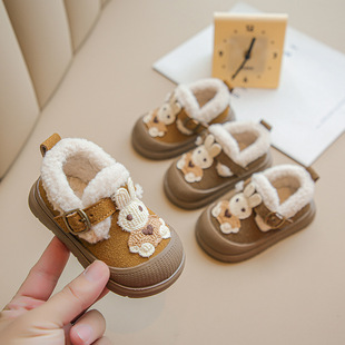 Baby Autumn and Winter Shoes Two Cotton Shoes for Boys and Girls fleece-lined Warm Mao Shoes Children's Board Shoes Toddler Shoes