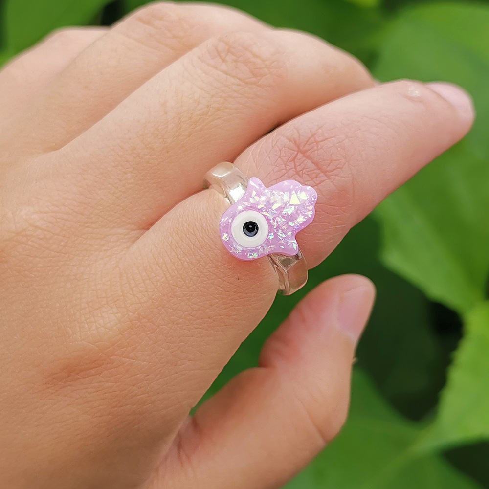 Cute Single-eyed Alien Multi-color Resin Ring Wholesale Jewelry Nihaojewelry display picture 10