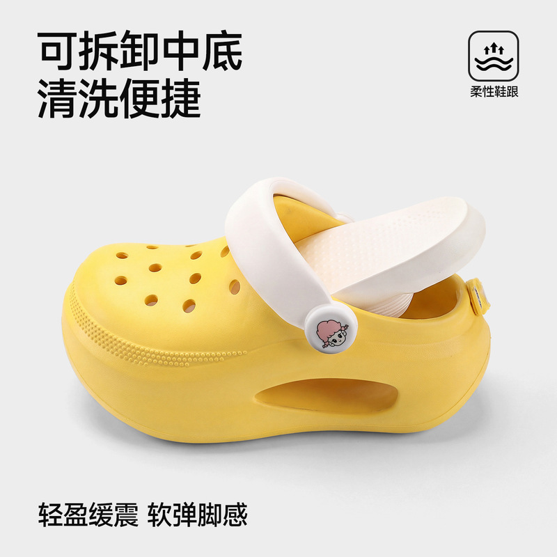 2026 Women's Clogs for Summer, Non-Slip, Odor-Resistant, Thick-Soled Dual-Use Closed-Toe Slippers, Beach Sandals
