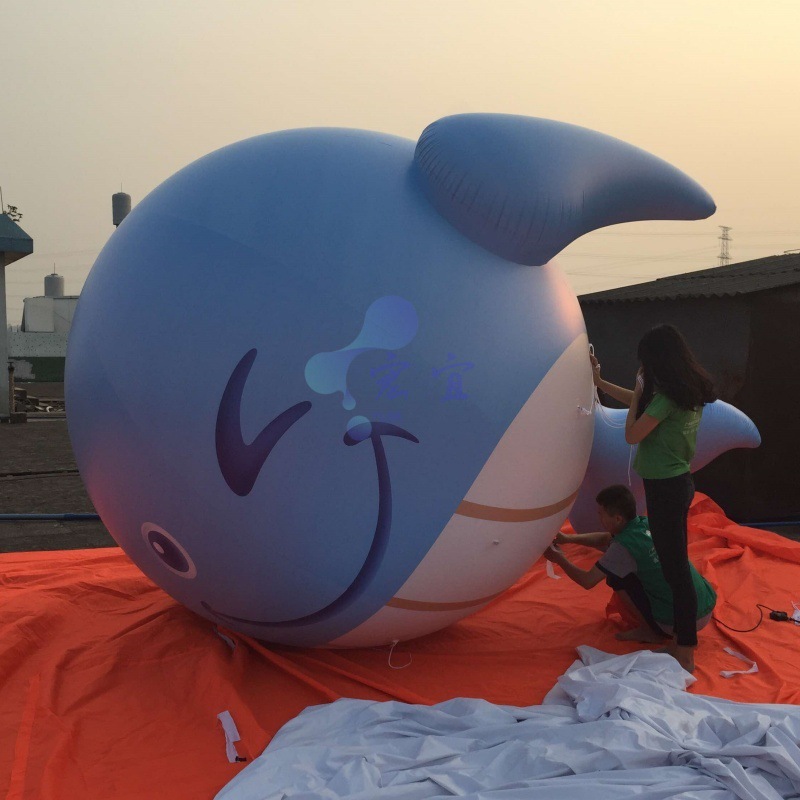 厂家直销PVC充气鲸鱼模型海洋馆广告宣传水上乐园活动装饰气模