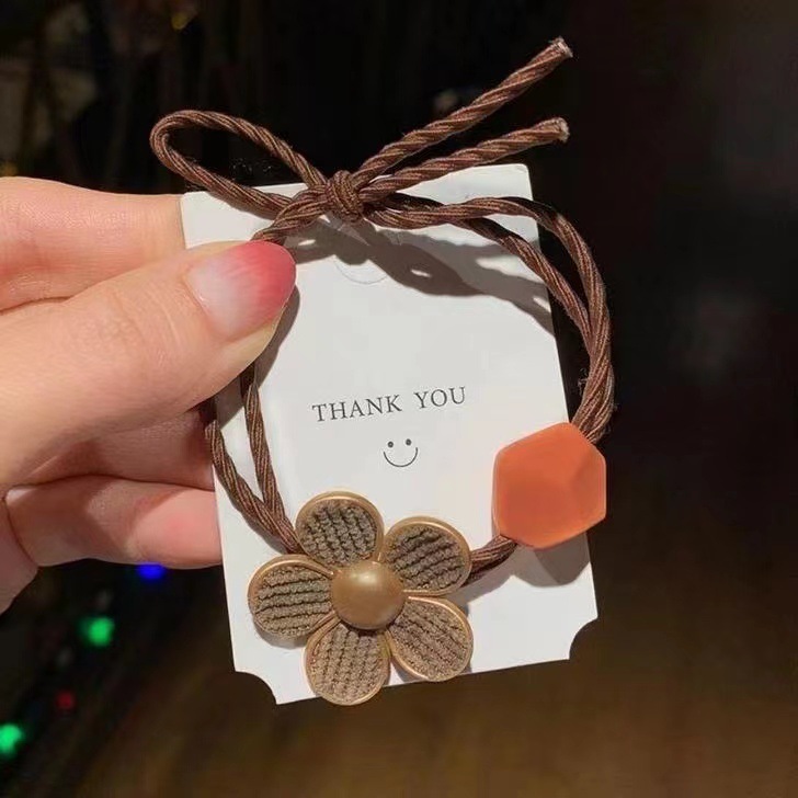 Elástico joyas de cabello de moda con frijoles frescos M anillo de cereza cuerda de cabello al por mayor de la banda de goma cabeza de 100 bolas de cabello rojo una variedad de alta elástica