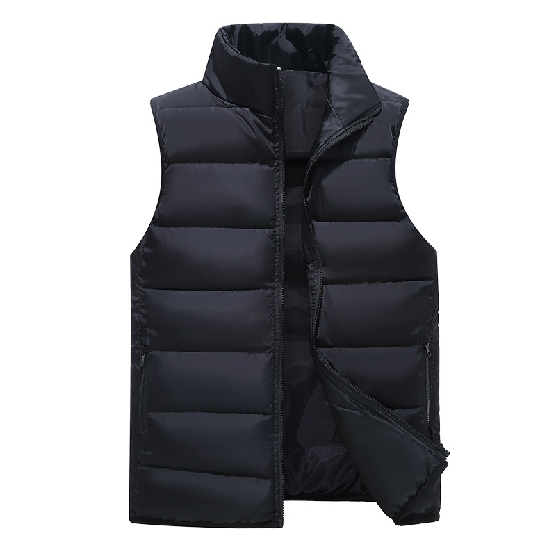 JSH-611 다운 코튼 조끼-블랙 클래식 스타일