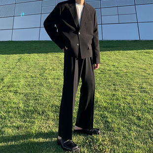 MYQ Short Design Suit Jacket Men's Korean Style Fashionable dk Uniform Loose Small Suit Casual Suit Coat
