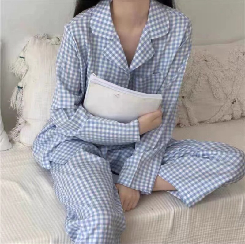 メーカー卸売春と秋の女性用パジャマ漫画ホーム服女の子長袖ズボンラペル在庫ありかわいいダブルロング|undefined