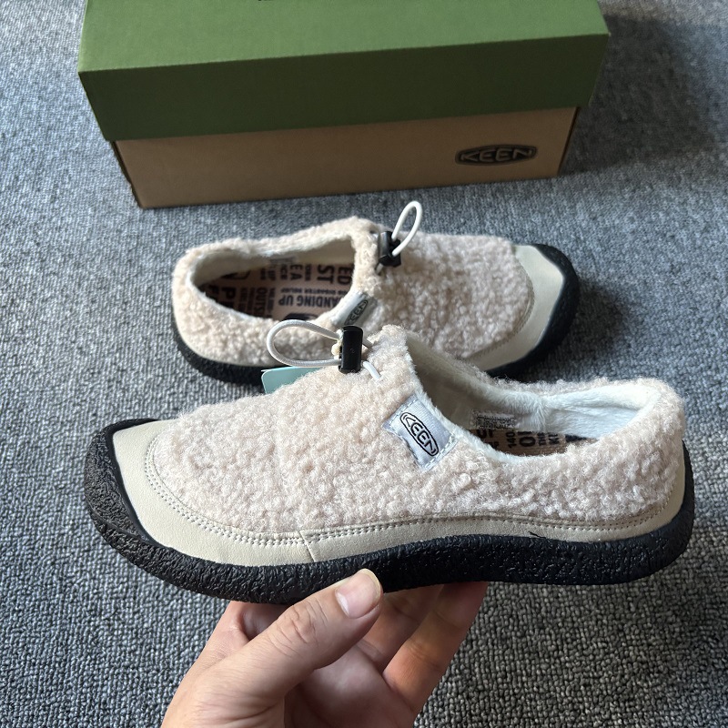 外国貿易原票キーン・ホッセーIIスライド女子冬一足足毛羽立ち靴小羊蹄カジュアルシューズ