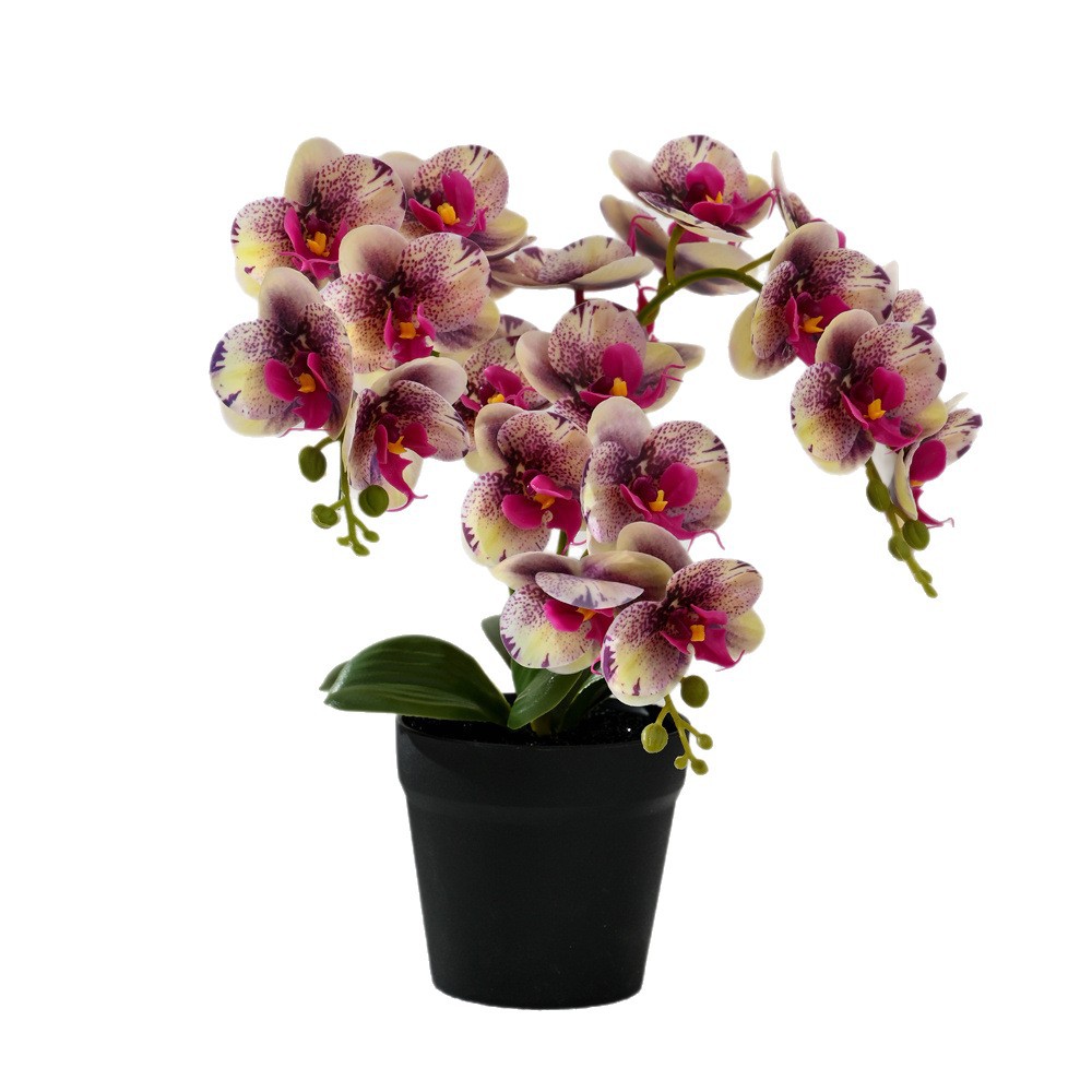 18 flores mariposa orquídea bonsai simulación de maceta creativa flores falsas decoración del hogar fotografía flores artificiales flores de boda image 6
