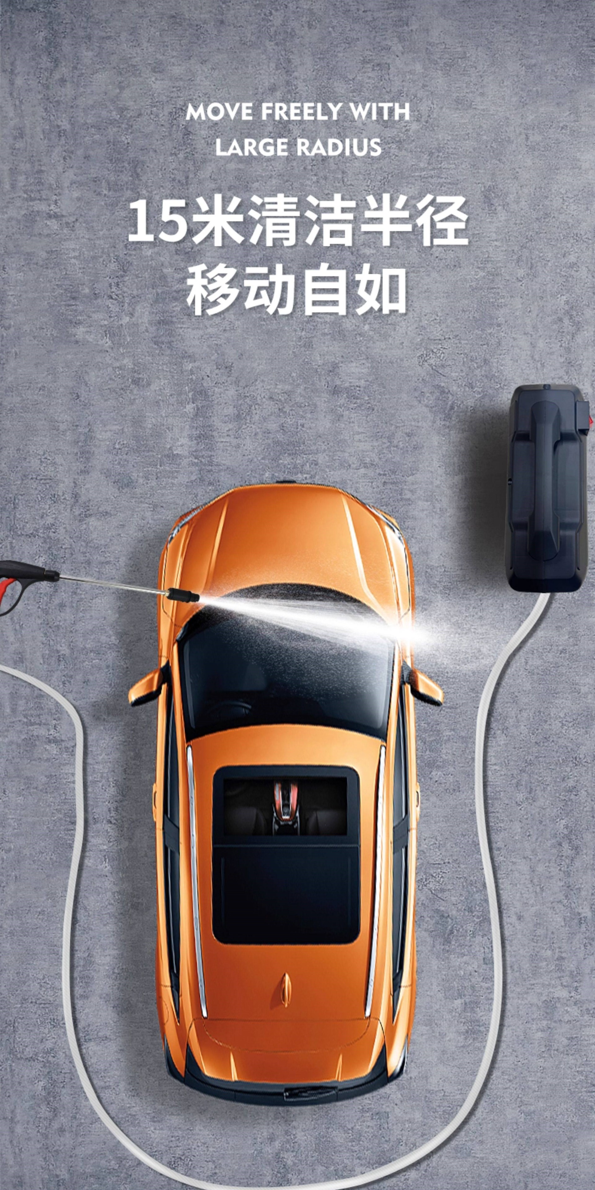 Car Washing Machine, High-Pressure Water Gun, High-Power 220V Household Portable Floor Cleaning and Car Washing Machine, Powerful Cleaning Machine, Water Pump