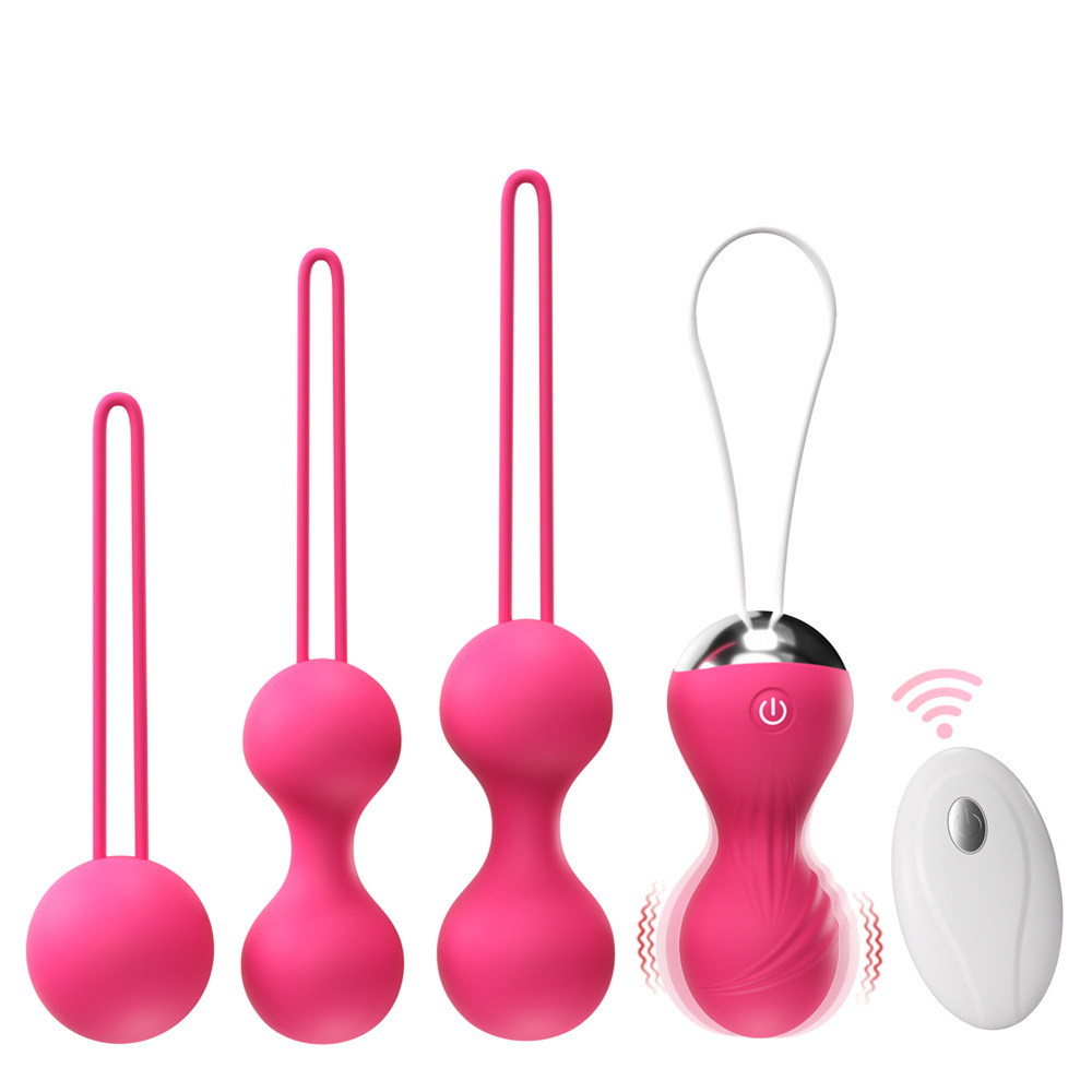 Female Vaginal Exercise Dumbbell USB Charging 10 Frequency Wireless Remote Control Vibrating Egg Smart Ball Set Adult Products