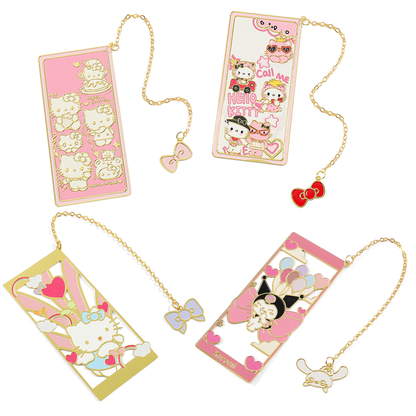 三麗鷗卡通金屬書籤庫洛米書夾動漫學生課本夾 粉絲禮物收藏