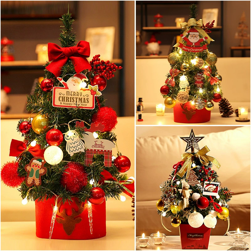 Mini Christmas Tree Pack, 30 / 45 / 60 cm, PVC or PE, 12 pcs per bundle