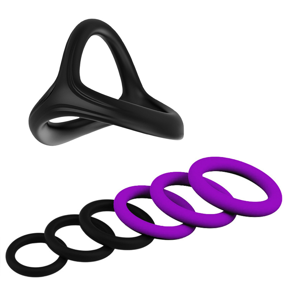 Anillo de bloqueo masculino anillo de prepucio anillo de silicona anillo de pene coqueteo sexual adulto productos sexuales fábrica directa