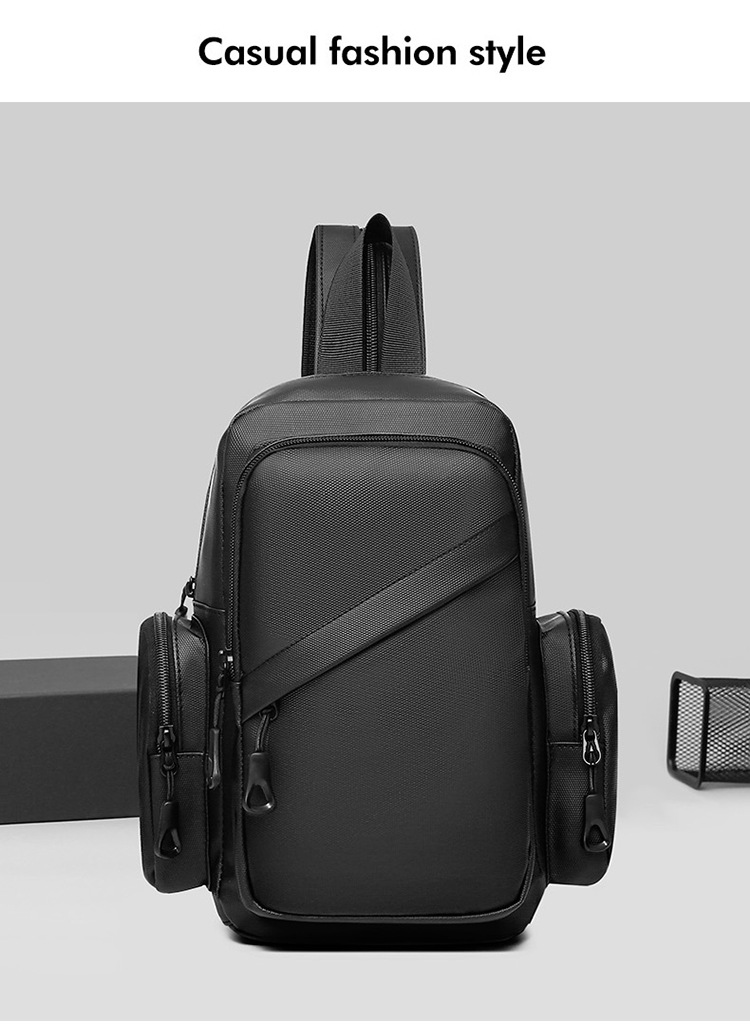 New business men's backpack, water-resistant, suitable for both shoulder and single shoulder, cross-border Oxford fabric men's computer backpack undefined