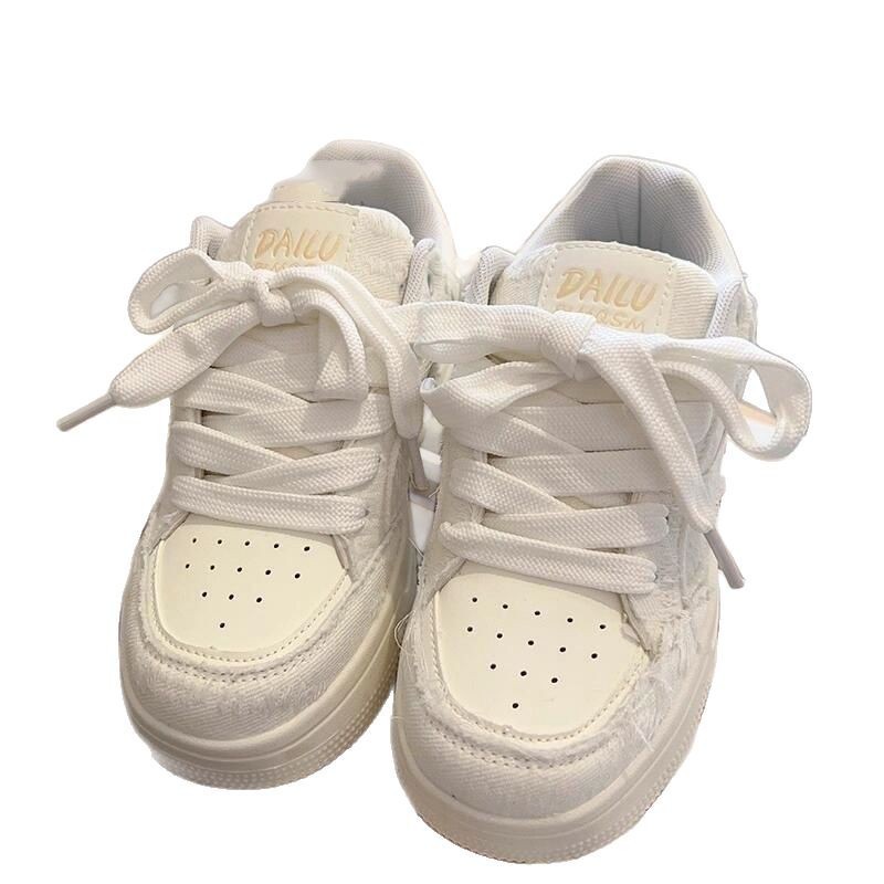 Retro ins-viento zapatos de mujer nicho blanco skateboardería zapatos nuevos zapatos blancos de pareja zapatos casuales