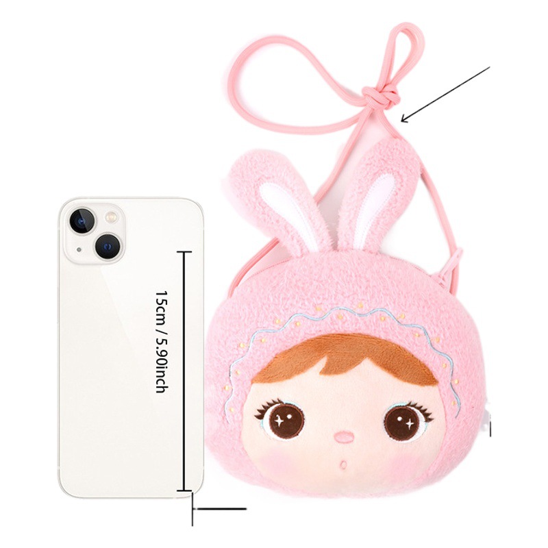 Wholesale Cross-Border Metoo Rabbit Jibao Cartoon Bunny Bag Cute Children's Crossbody Bag Plush Coin Purse