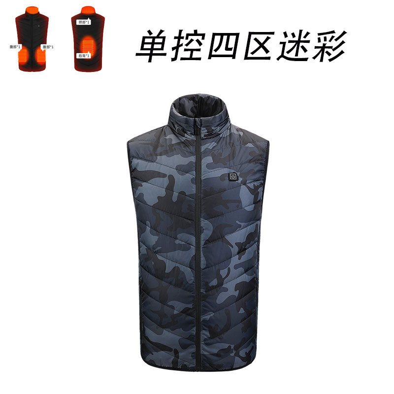 Chaleco de calefacción inteligente transfronterizo temperatura constante de la pareja Otoño e Invierno Chaleco de algodón cálido Chaleco de calefacción eléctrica ropa de calefacción al por mayor