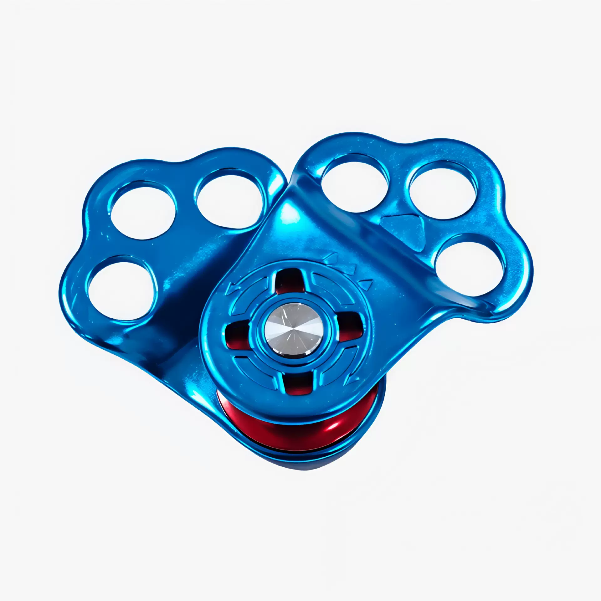 30kN铝合金3孔单滑轮户外高空作业攀岩吊装运输滑轮升降器滑索