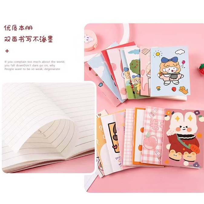 Lindo de dibujos animados pequeño cuaderno estudiante nota libreta portátil regalo mini niños papelería al por mayor