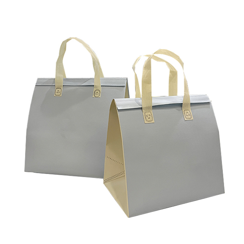 Para llevar bolsa de embalaje al por mayor catering papel de estaño bolso postre leche té bolsa de aislamiento logotipo personalizado barbacoa para llevar bolsa