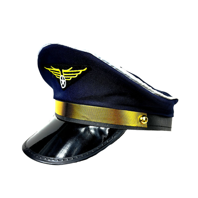 Sombrero de policía europeo y americano de siete colores de Amazon, uniforme sexy, sombrero de fiesta, sombrero de capitán de Halloween, sombrero de policía europeo y americano