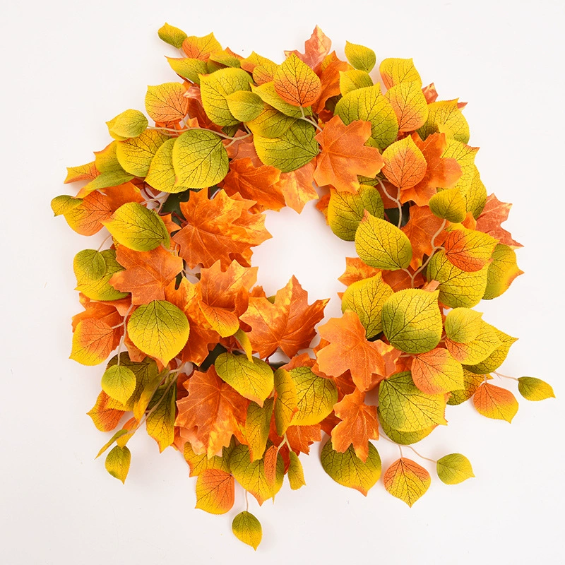 Wholesale wreath eucalyptus props cross-border door and window wreath home money grass ring hanging decoration manufacturer leaf simulation
