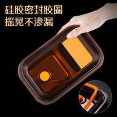 304 stainless steel lunch box, simple divided lunch box, double-layer lunch box for students, portable and heatable lunch box for office workers