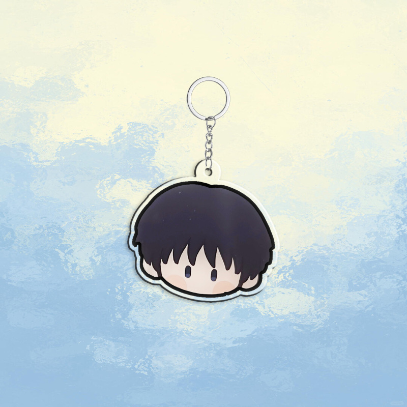 EVA Neon Genesis Evangelion Asuka Acrylic Keychain Q Version Big Head Cute High-Value Pendant