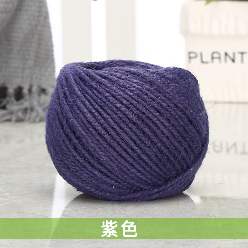 Cuerda de cáñamo colorida 1,5-2mm DIY estilo retro hecho a mano clip de foto cuerda de yute 25 m/50 m/100 M