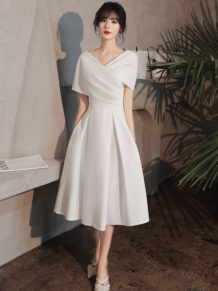 White evening dress