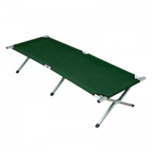 Cama plegable de metal conveniente para exteriores Cama individual para el almuerzo Cama plegable de campamento de emergencia simple