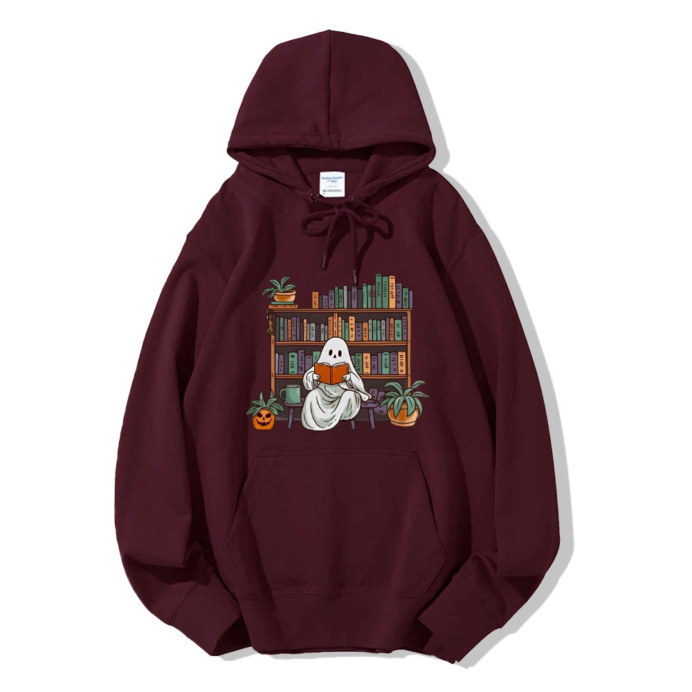 Ghost Library Sweatshirt Halloween Books Sweater Ghost Reade