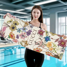 潮牌数码印花运动吸汗沙滩巾浴巾