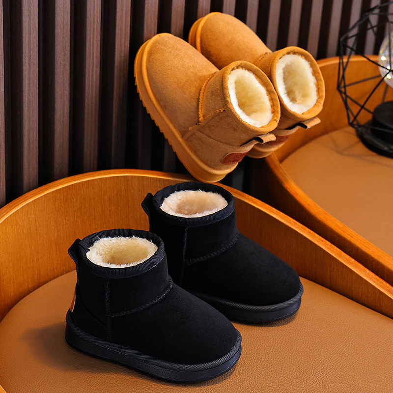 Botas de nieve para niños 2025 invierno nuevo tipo de zapatos de algodón para niñas calentamiento zapatos de niñas zapatos de algodón de nieve para niñas zapatos de lana