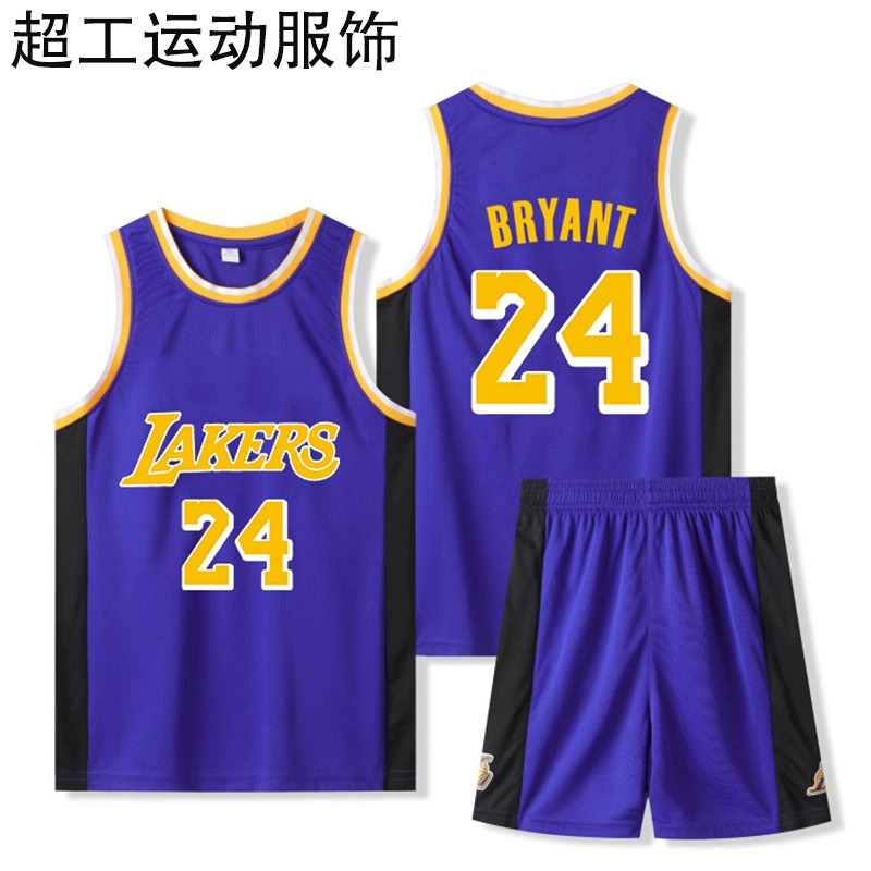 Lakers Children's Basketball Game No. 24 Uniform Adult Student Team Training Kobe's Basketball Uniform suit