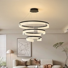 轻奢餐厅灯简约现代客厅饭厅灯主卧室灯高级感大气轻奢中山吊灯具