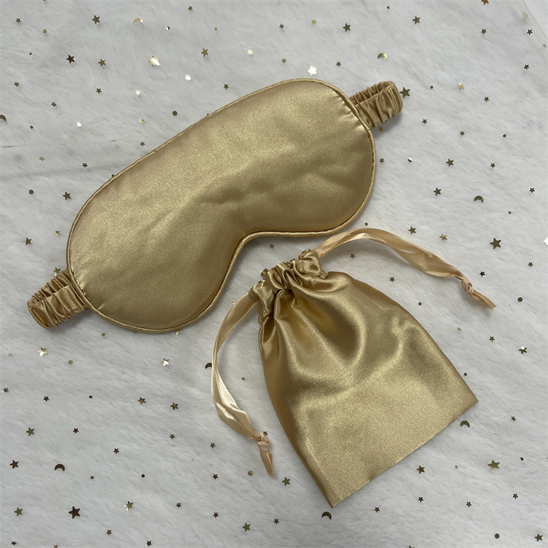 En stock máscara de ojo de seda artificial lazo bolsa nudo regalo de boda traje de seda sueño sombreado máscara de ojo
