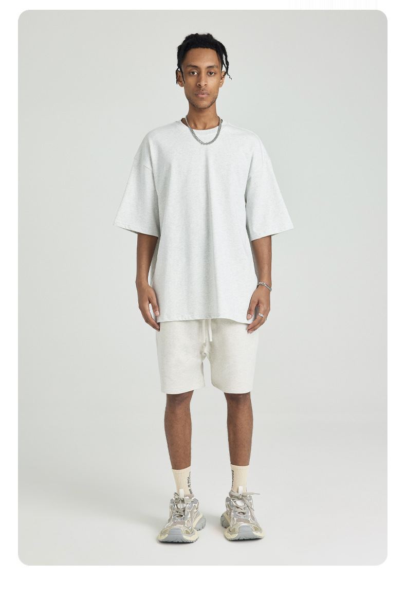 287g Weight Short Sleeve Sleeve Length Pullovers Placket Type Drop Sleeve Sleeve Type Cotton Fabric Type Long Top Length T-shirt Tops Type Daily Occasion Round Neck Neckline Breathable Function Loose Fit Type Solid Color Pattern Summer Season Men's Gender Casual Style Wholesale Men's Casual Solid Color Short Sleeve Men's Tops 21