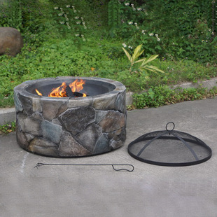 European and American Magnesium Oxide Wood Stove Cross-Border Hot Selling Amazon Same Outdoor Garden Furnishings Source Factory Direct Sales