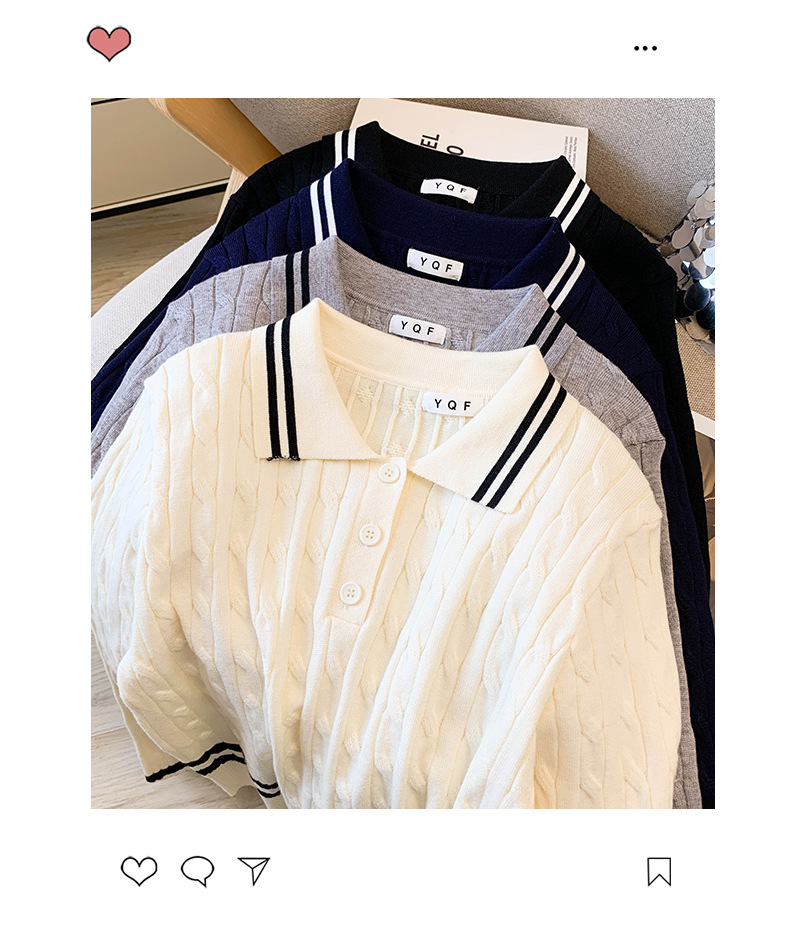 Damen Strickpullover Mit Polokragen Für Den Lässigen Herbst-look_voghion.com